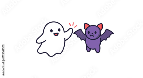 AI Support & Digital Presence Icon: Friendly Ghost Mascot for Modern Branding