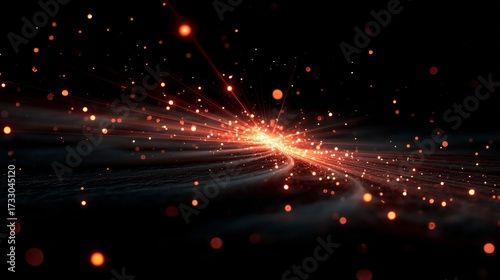 Glowing Energy Particles in Dynamic Flow