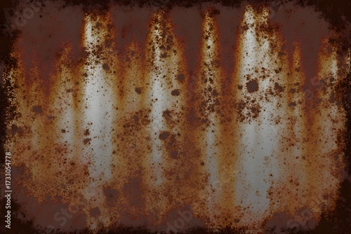 Rusty Metal Texture Background, Grunge Surface, Old Corroded Industrial Steel