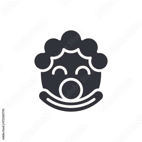 Stylized Mime Illustration With Playful Expression and Round Features