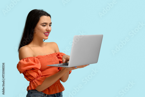 Beautiful young happy woman...