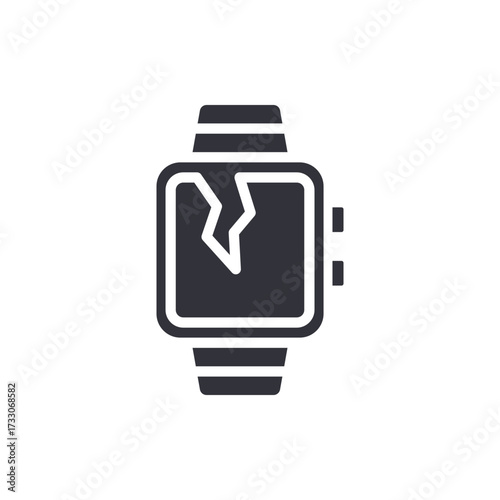 Broken Smartwatch Display Damaged Timepiece Technology Device Failure