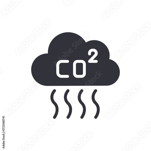 Co2 Emissions Symbol Depicting Environmental Pollution and Climate