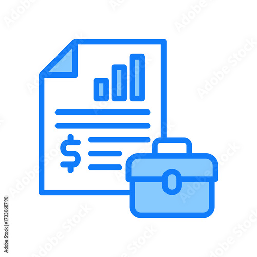 Portfolio blue icon 