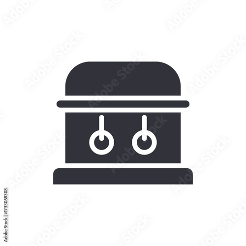 Stylized Power Button Control Panel Illustration On Transparent Layer