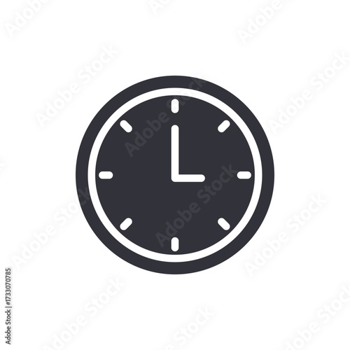 Stylized Hour Indicator In Simple Design Round Timepiece