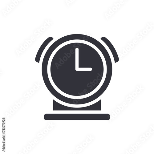 Retro Style Clock Graphic For Time Management Concepts Design