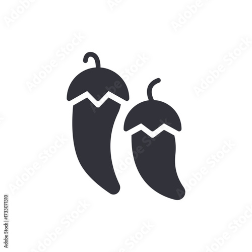 Pair Of Spicy Peppers Illustration For Culinary Designs Or Food