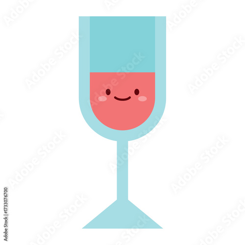 Flat Wine Glass Travel Icon
