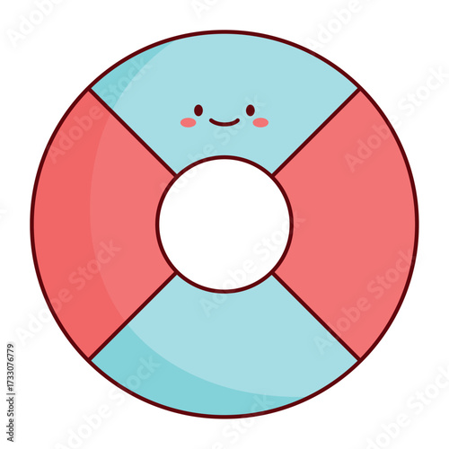 Flat Pool Float Vacation Icon