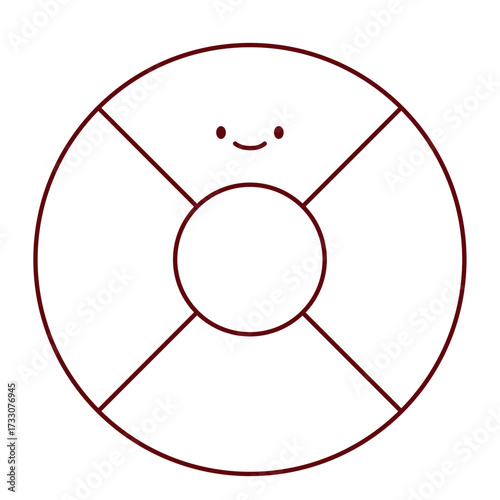 Flat Pool Float Vacation Icon