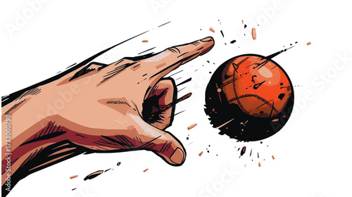 basketball in action