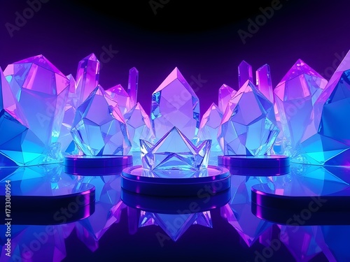 Wallpaper Mural Shiny purple crystal formation. Torontodigital.ca