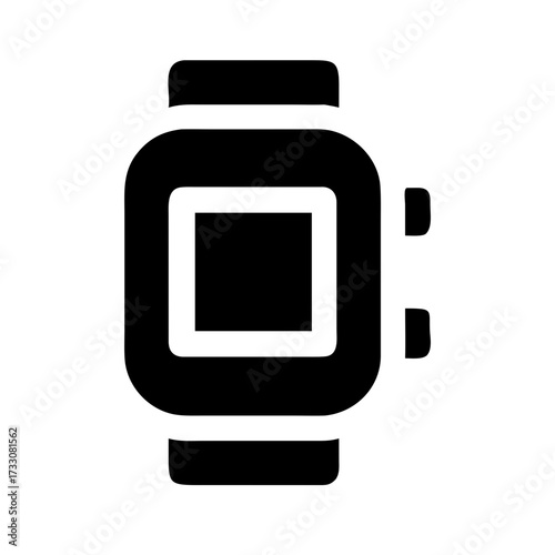 Sleek modern smartwatch icon representing technology and connectivity for digital lifestyles and smart devices