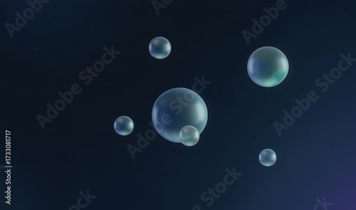 Wallpaper Mural Abstract floating spheres with subtle chromatic shifting against dark backdrop Torontodigital.ca