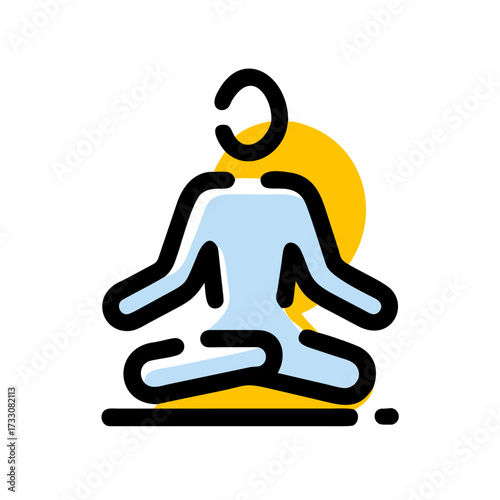 Serene figure meditating in lotus pose, symbolizing inner peace, mindfulness, and wellness for a balanced lifestyle