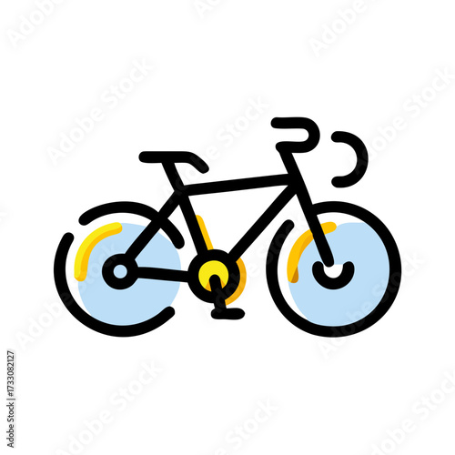 Sleek modern bicycle icon symbolizing freedom, adventure, and eco friendly transportation for active lifestyles and urban exploration