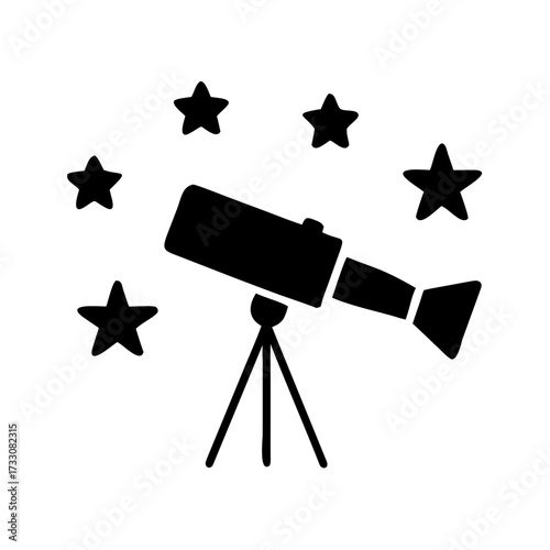Discover the cosmos with a telescope looking at stars, symbolizing exploration, science, and wonder