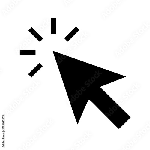 Dynamic cursor icon signaling an action or decision, perfect for digital interfaces and interactive design.