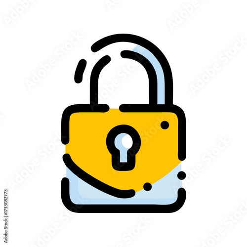 Unlock your digital world with this modern, secure padlock icon symbolizing safety, access, and data protection for innovative businesses.