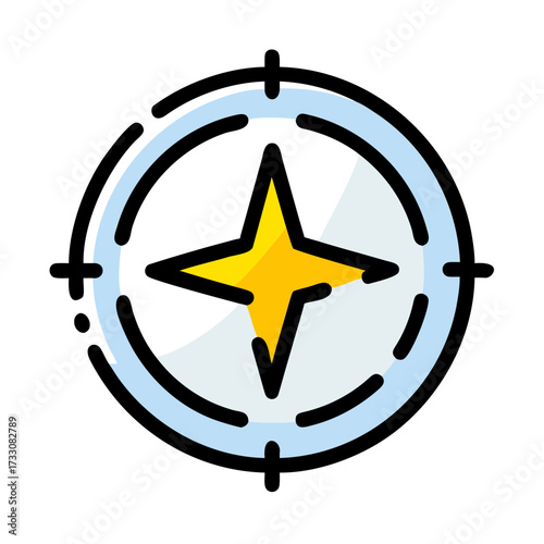 Dynamic compass icon guides your journey, offering clear direction and modern navigation for strategic planning and exploration.