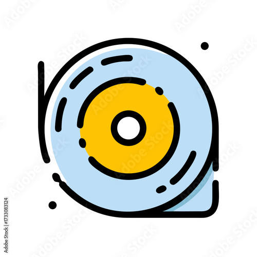 Modern data storage device icon symbolizing digital information and technology solutions for business and communication