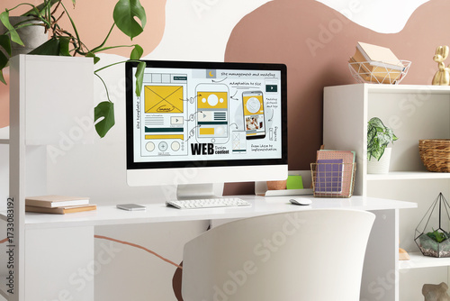 Web designer's workplace wi...