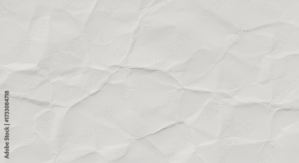 Naklejka premium Detailed Texture of Crumpled White Paper, Perfect for Abstract Backgrounds and Designs