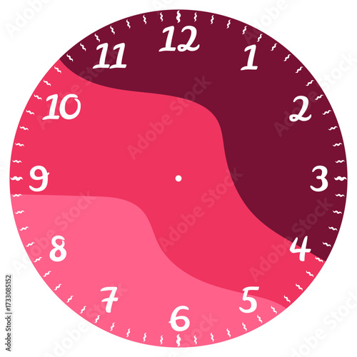 Clock Face Design in Pink Shades – Vibrant Abstract Wall Clock Dial