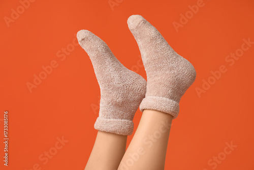 Pair of cozy beige fuzzy so...