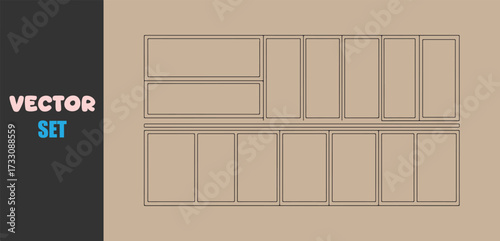 Abstract geometric pattern with lines and rectangles on a textured background
