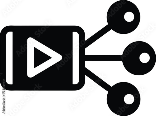 share video vector icon