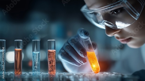 Scientist Analyzing Chemical Sample