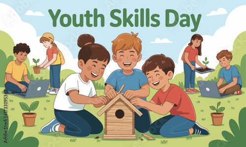 Youth Skills Day: Children Learning and Building Together