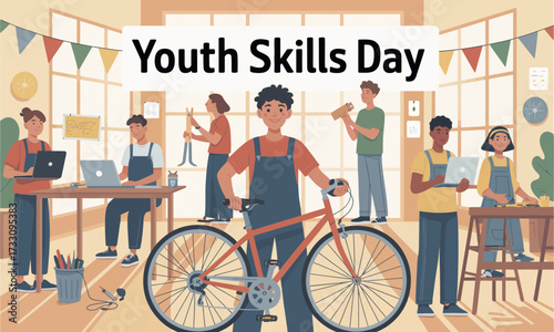 Youth Skills Day Illustration: Empowering Future Generations Through Practical Learning
