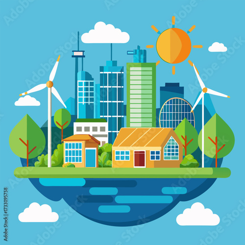 vector illustration of a city
