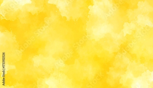 Wallpaper Mural An abstract backdrop features a vibrant array of watercolor-style yellow, soft shapes reminiscent of fluffy clouds Torontodigital.ca