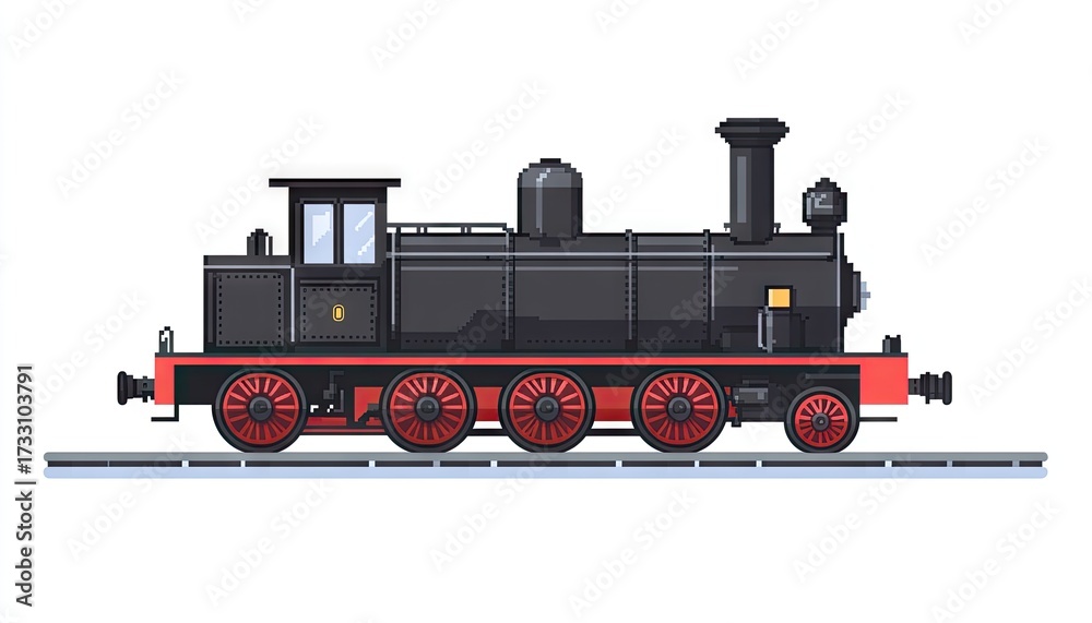 Obraz premium Vintage steam train side view