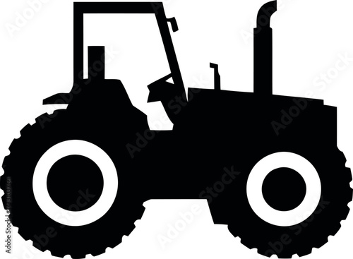 Tractor silhouette vector illustration