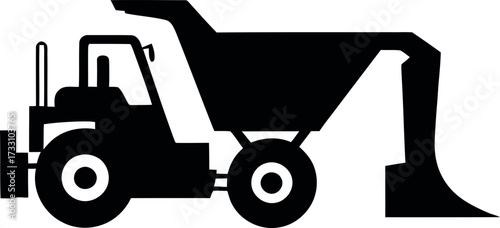 forklift truck silhouette vector illustration