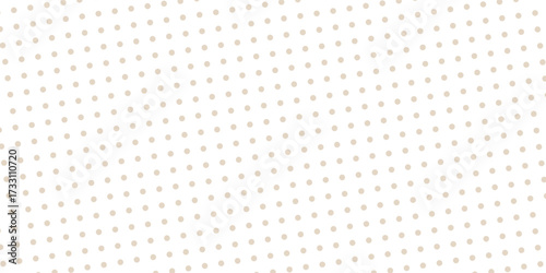 Soft seamless vector pattern: scattered beige polka dots on a clean white background. Ideal for textiles, digital paper, and creative projects.