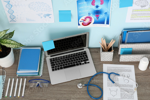 Medical student's workplace...
