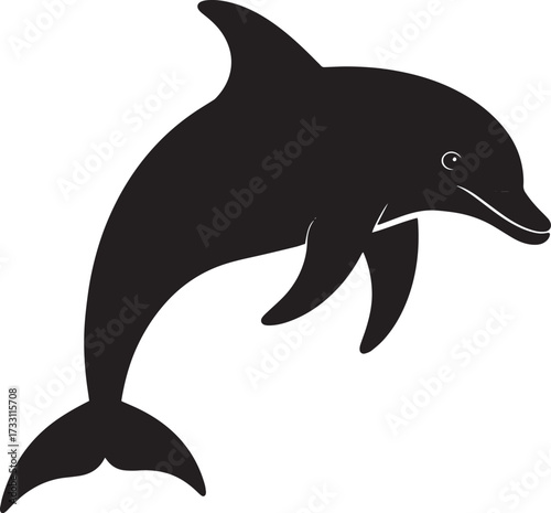  Jumping Dolphin Silhouette Vector Illustration