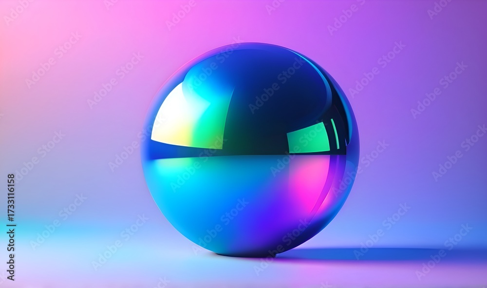 Obraz premium Abstract 3D Sphere Fluid Hologram