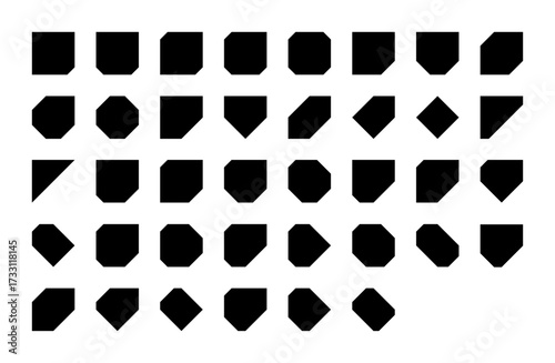 square shape collection with straight corner