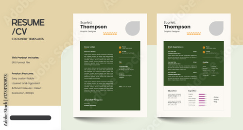 Modern and professional CV Resume Template