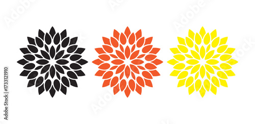 Simple flower clipart isolated on white