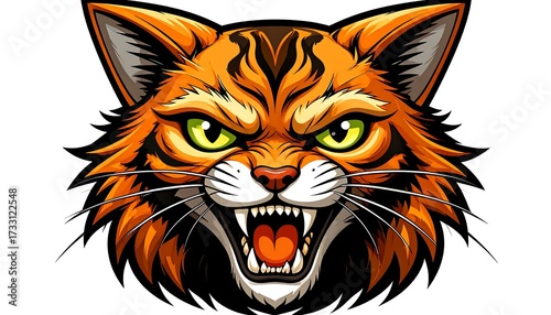 Angry cat head illustration (1)