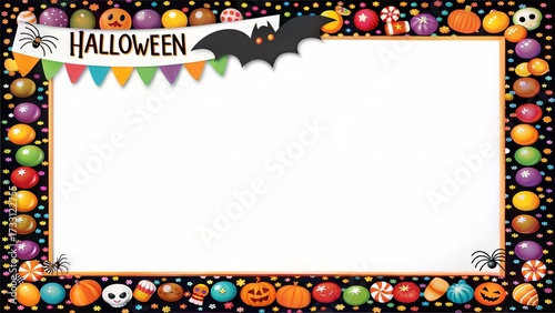 Transparent halloween border png, halloween frame, halloween frame clipart, festive halloween frame png.