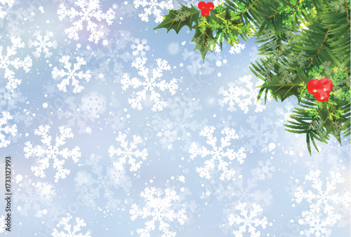 雪　クリスマス　冬　光　背景